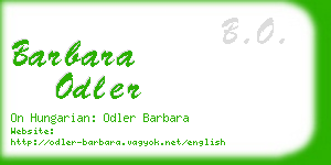 barbara odler business card